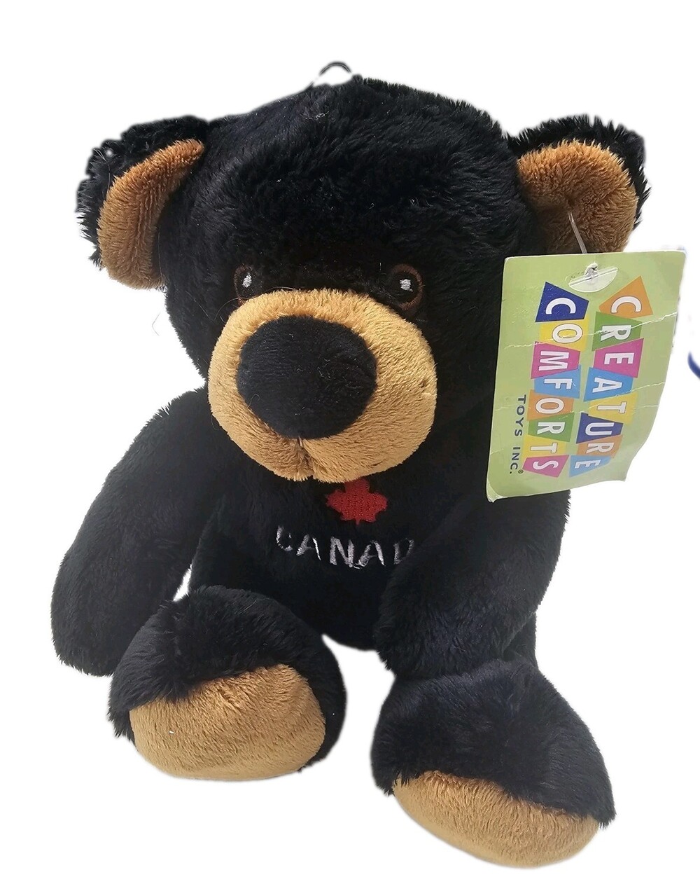 Vintage Creature Comforts Canadian Flag Maple Leaf Teddy Bear Soft Plush w Tags